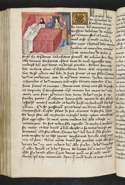 एमएस हंटर 252 164 वी पृष्ठ से हंड्रेड न्यूज, c.1461-62 द्वारा फ्रेंच स्कूल