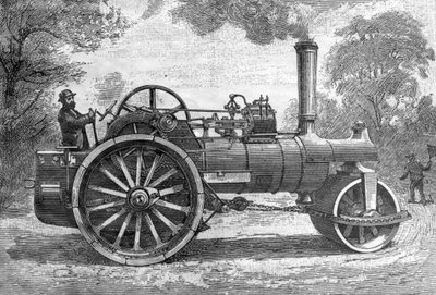 रोड मशीन, साइंस इलस्ट्रेशन, 1891 से लिया गया द्वारा फ्रेंच स्कूल