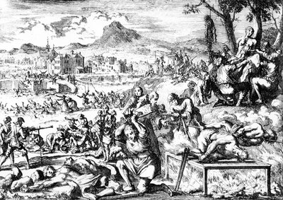 1644 में आयरलैंड में नरसंहार, c.1685 द्वारा फ्रेंच स्कूल