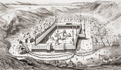 मक्का, सऊदी अरब, L'Histoire Universale Ancienne et मॉडर्न से, स्ट्रासबर्ग c.1860 में प्रकाशित (उत्कीर्णन) द्वारा फ्रेंच स्कूल