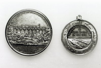 स्वेज नहर, 1869 (धातु) के उद्घाटन के लिए पदक द्वारा फ्रेंच स्कूल