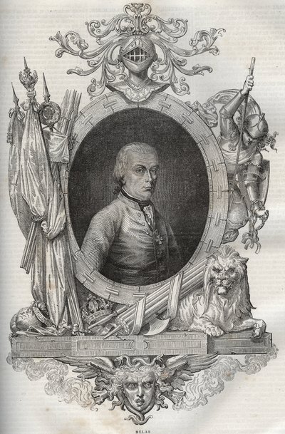 माइकल फ्रेडरिक बेनेडिक्ट बैरन वॉन मेलस (1729-1806), फील्ड मार्शल - - मौरिस ला चारेस्ट द्वारा न्यू नेशनल इनसाइक्लोपीडिया - 1870 - द्वारा फ्रेंच स्कूल