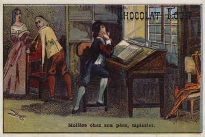 Moliere, फ्रांसीसी नाटककार, अपने पिता के घर में, एक असबाबवाला द्वारा फ्रेंच स्कूल