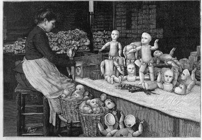 1888 में मॉन्ट्रियल गुड़िया कारखाना। द्वारा फ्रेंच स्कूल