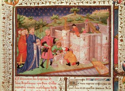 सुश्री 1015 fol.1 राजाओं और प्रधानों की सरकार से एक महल का निर्माण द्वारा फ्रेंच स्कूल