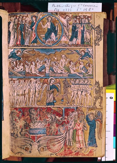 सुश्री 1273 f.19r अंतिम निर्णय, एक भजन से द्वारा फ्रेंच स्कूल