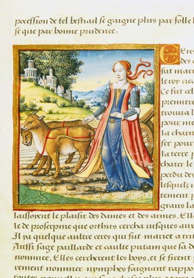 सुश्री 17 सेरेस, सेलिब्रिटी महिला जीवन से, c.1505 द्वारा फ्रेंच स्कूल