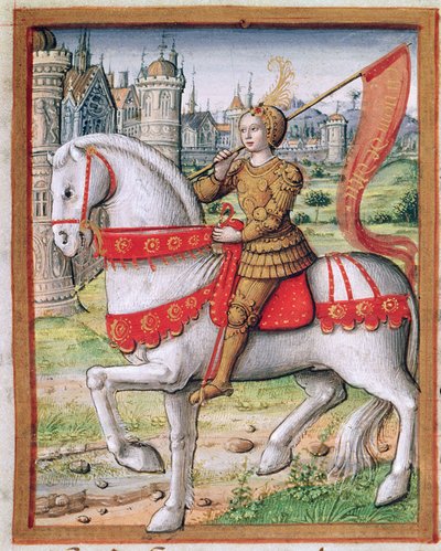 सुश्री 17 f.76 जोन ऑफ आर्क ऑफ "लाइफ ऑफ सेलेब्रिटीज" से, c.1505 द्वारा फ्रेंच स्कूल
