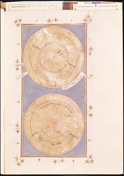 निकोलस डी लियर (1270-1349) की &39;पोस्टिल्स सुर ला बाइबल&39; से मिज़ 291 टोम 2 फोल .297 आर हेजेकिया के चमत्कार की सुन्दरता। द्वारा फ्रेंच स्कूल