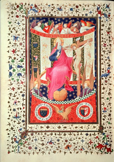 सुश्री 2 f.18v द ट्रिनिटी, बूसीकॉट ऑवर्स से, c.1410 द्वारा फ्रेंच स्कूल