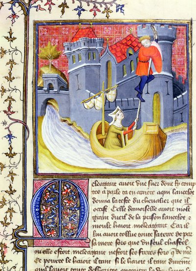 सुश्री 3480 नाइट एक महिला की मदद से महल से भागकर, Livre de Messire Lancelot du Lac से द्वारा फ्रेंच स्कूल