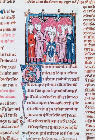 सुश्री 372 fol.158v एक बिशप का उत्साह, डीक्रेट्स डी ग्रैटियन से द्वारा फ्रेंच स्कूल