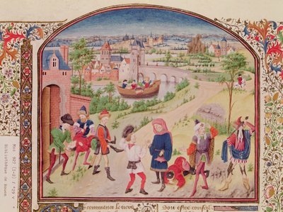 सुश्री 927 Fol.29v साहसी और कायरता, अरस्तू द्वारा नैतिकता, राजनीति और अर्थशास्त्र से (384-322 ईसा पूर्व) द्वारा फ्रेंच स्कूल