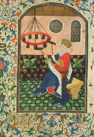 सुश्री जनरल 288 f.183v राजा और संगीत, c.1460 द्वारा फ्रेंच स्कूल