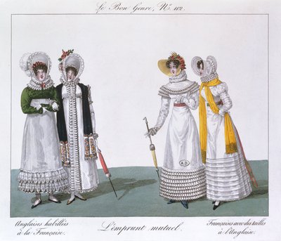 म्यूचुअल बॉरिंग, श्रृंखला से श्रृंखला ले बॉन शैली, c.1810 द्वारा फ्रेंच स्कूल