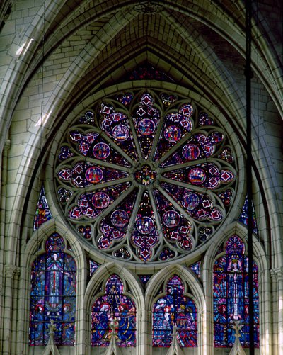 North transept गुलाब खिड़की (220816 भी देखें) द्वारा फ्रेंच स्कूल