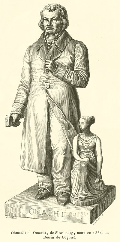 ओहमाच या ओमाच्ट, डे स्ट्रासबर्ग, मोर्ट एन 1834 (उत्कीर्णन) द्वारा फ्रेंच स्कूल