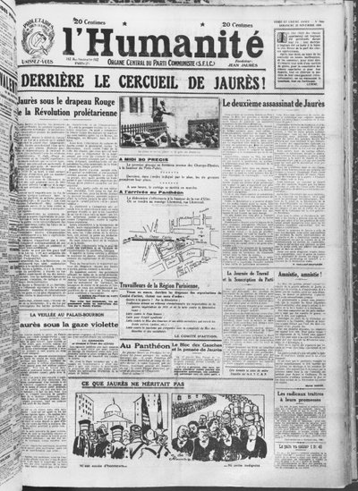 23 नवंबर 1924 (मुद्रित पत्र) में जीनहैंस के स्थानांतरण का आयोजन पेंथियन, पेरिस से, LHumanite से द्वारा फ्रेंच स्कूल