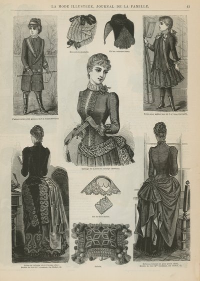 पेज ला मोड इलस्ट्र्री से, 1885 द्वारा फ्रेंच स्कूल
