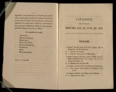 चित्रकारी अध्याय, सैलून डेस मना, 1863 द्वारा फ्रेंच स्कूल