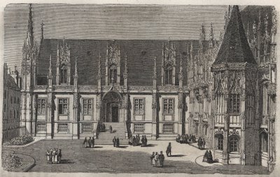 रूएन का कोर्टहाउस - विक्टर ड्यूरुय (1811-1894) द्वारा "हिस्टोइरे डी फ्रांस" में उत्कीर्णन - 1882 द्वारा फ्रेंच स्कूल