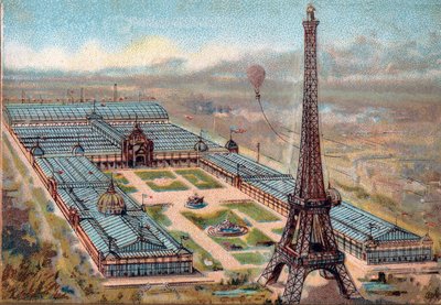 पेरिस। 1889 की सार्वभौमिक प्रदर्शनी: एफिल टॉवर। द्वारा फ्रेंच स्कूल