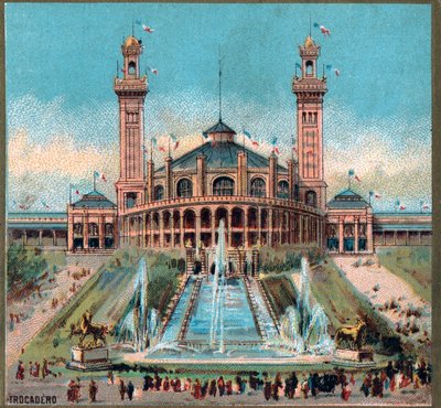 पेरिस। 1889 की सार्वभौमिक प्रदर्शनी: Trocadero। द्वारा फ्रेंच स्कूल