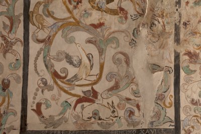पैरिश चर्च (चर्च ऑफ अवर लेडी ऑफ सोलर्स)। आंतरिक। नावें। भित्ति चित्र। विवरण। 16 वीं शताब्दी (?)। द्वारा फ्रेंच स्कूल