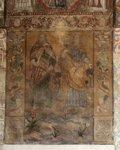 पैरिश चर्च (चर्च ऑफ अवर लेडी ऑफ सोलर्स)। आंतरिक। नावें। भित्ति चित्र। विवरण। 16 वीं शताब्दी (?)। द्वारा फ्रेंच स्कूल