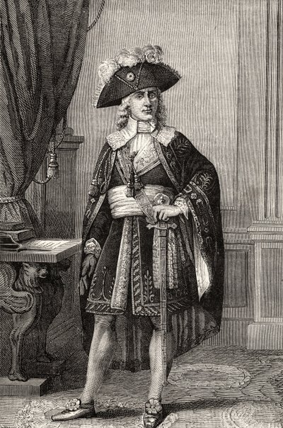 पॉल फ्रेंकोइस जीन निकोलस कॉम्टे डी बारास (1755-1829), लुई ब्लैंक द्वारा "हिस्टोइरे डे ला रेवोल्यूशन फ्रैंचाइज़" से द्वारा फ्रेंच स्कूल
