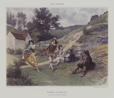 पवने चंपेट्रे (रंगीन लिथो) द्वारा फ्रेंच स्कूल