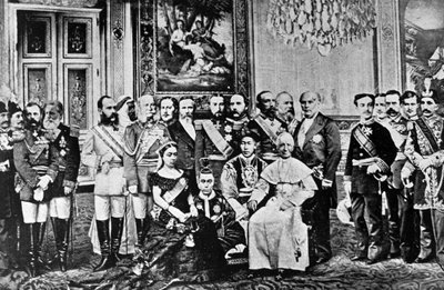 विश्व शासकों की फोटोमोंटेज, 1867 (बीडब्ल्यू तस्वीरें खींची गई) द्वारा फ्रेंच स्कूल