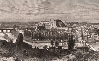 Poitiers - वीए माल्ट-ब्राउन द्वारा "ला फ्रांस चित्रण: भूगोल, इतिहास, सांख्यिकीय प्रशासन" में उत्कीर्णन। 1884 द्वारा फ्रेंच स्कूल