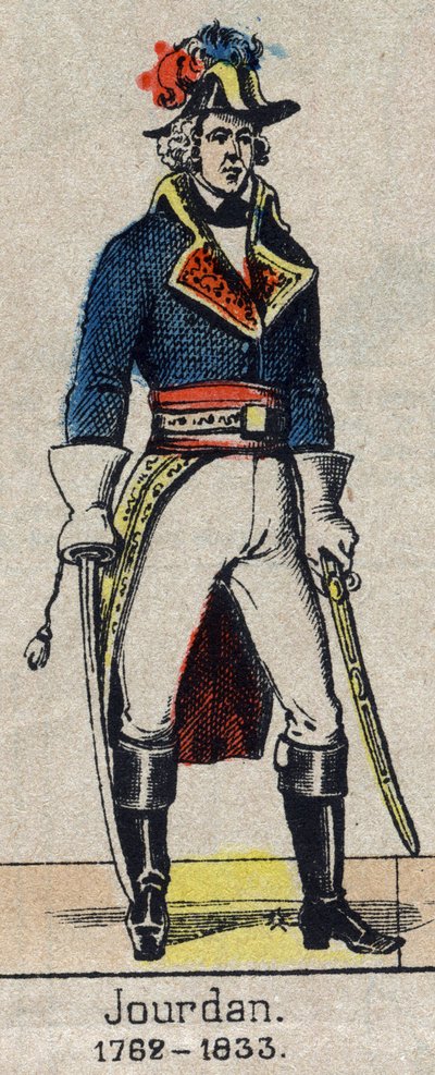 जीन बैप्टिस्ट, कॉम्टे जॉर्डन, फ्रांस के मार्शल (1762-1833) का पूर्ण-लंबाई वाला चित्र 19 वीं शताब्दी के अंत से एपिनल की छवि। द्वारा फ्रेंच स्कूल
