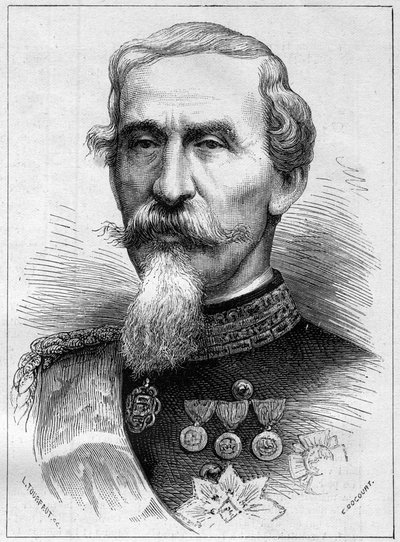 अल्फोंसो फेरेरो डी ला मरमोरा (लामरमोरा) (1804 - 1878) सामान्य और इतालवी राजनीतिज्ञ का पोर्ट्रेट। 19 जनवरी 1878 के "" ले मोंडे इलस्ट्रे "" n ° 1085 में उत्कीर्णन। द्वारा फ्रेंच स्कूल