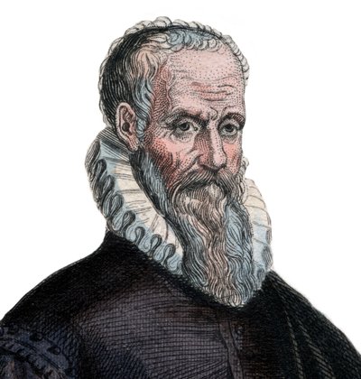 पोट्रेट ऑफ़ एम्ब्रोइज़ पारे (1509-1590), फ्रांसीसी सर्जन। द्वारा फ्रेंच स्कूल
