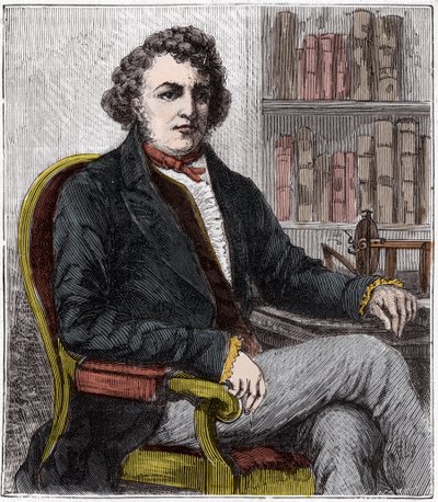 आंद्रे मैरी एम्पीयर (1775-1836) का पोर्ट्रेट फ्रांसीसी भौतिक विज्ञानी - आंद्रे-मैरी एम्पीयर (1775-1836), फ्रांसीसी भौतिक विज्ञानी और इलेक्ट्रोडायनामिक्स के अग्रणी - "" विज्ञान में उत्कीर्णन - सभी लोकप्रिय भौतिकी और रसायन विज्ञान "" एलेक द्वारा फ्रेंच स्कूल