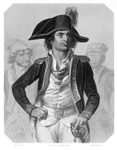 एंटोनी जोसेफ सैंटरे का पोर्ट्रेट (1752-1809), फ्रांसीसी राजनीतिज्ञ। लैमार्टिन द्वारा "गिरोंडिन्स का इतिहास" में द्वारा फ्रेंच स्कूल