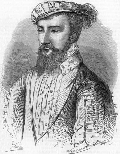एंटोनी डी बॉर्बन (1518-1562) का पोर्ट्रेट, नवरे के राजा और राजा हेनरी चतुर्थ के पिता। "" फ्रांस का लोकप्रिय इतिहास "" में, एसडी। लगभग 1885. उत्कीर्णन। द्वारा फ्रेंच स्कूल