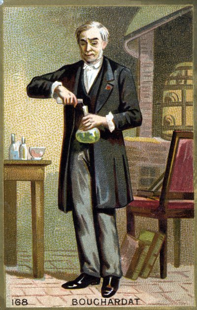 अपोलिनेयर बूचार्डैट (1809-1866), फ्रांसीसी फार्मासिस्ट का पोर्ट्रेट। 19वीं सदी के उत्तरार्ध की क्रोमोलिथोग्राफी। द्वारा फ्रेंच स्कूल