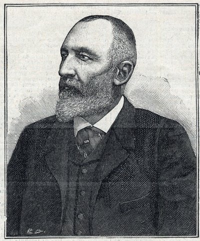 ऑगस्टे शेरेर-केस्टनर (शेउरर केस्टनर) (1833 -1899), रसायनज्ञ, उद्योगपति और अलसैटियन राजनीतिज्ञ का पोर्ट्रेट। 1897 से उत्कीर्णन। निजी संग्रह। द्वारा फ्रेंच स्कूल