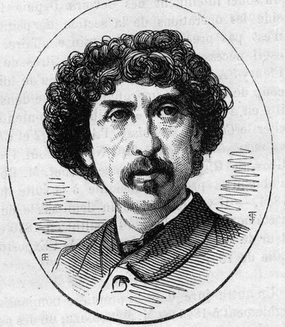 चार्ल्स गार्नियर का पोर्ट्रेट (1825-1898), फ्रांसीसी वास्तुकार। 2 मई 1874 को "" ले मोंडे इलस्ट्र्रे "" n ° 890 में उत्कीर्णन। द्वारा फ्रेंच स्कूल