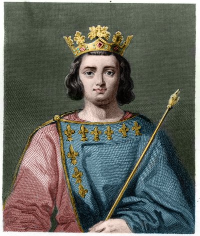 चार्ल्स चतुर्थ बेल (1294 - 1328), फ्रांस के राजा का पोर्ट्रेट - लवली द्वारा "" हिस्टोइरे डेस फ़्रैंकैस "" में, उत्कीर्णन, एन डी द्वारा फ्रेंच स्कूल