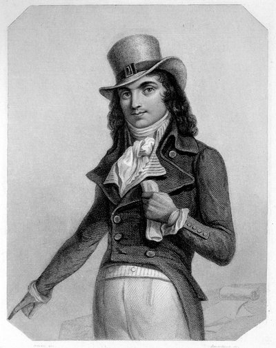 चार्ल्स जीन मैरी बारबरौक्स (1767-1794) का पोर्ट्रेट, फ्रांसीसी राजनीतिज्ञ। लैमार्टिन द्वारा "गिरोंडिन्स का इतिहास" में द्वारा फ्रेंच स्कूल