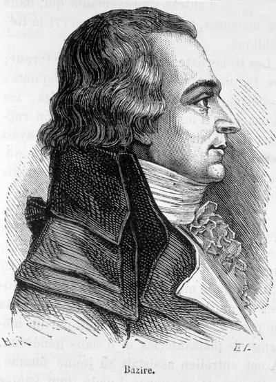 क्लाउड बसियर या बाज़ीरे (1764-1794) का पोर्ट्रेट, फ्रांसीसी राजनीतिज्ञ - हेनरी मार्टिन द्वारा "" ल'हिस्टोइरे डी फ्रांस "" में द्वारा फ्रेंच स्कूल