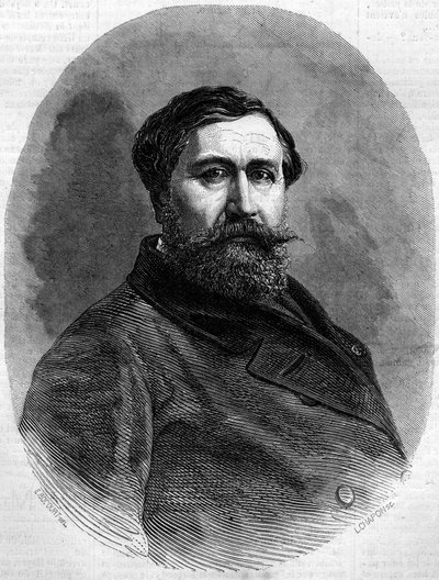 काउंट ऑफ़ काउंट अल्फ्रेड एमिलियन डी नीउवर्करके (1811-1892), फ्रांसीसी मूर्तिकार और उच्च अधिकारी। 4 मई 1861 के "" ले मोंडे इलस्ट्र्रे"" एन ° 212 में उत्कीर्णन। द्वारा फ्रेंच स्कूल