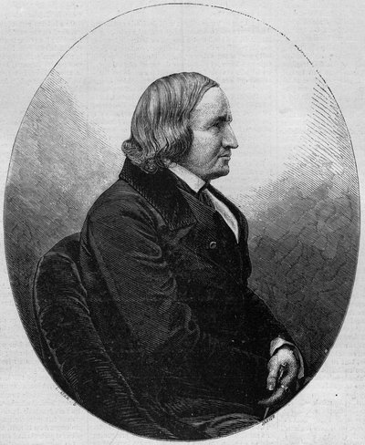 काउंट अल्फ्रेड डी विग्नी (1797-1863) का पोर्ट्रेट, फ्रांसीसी लेखक और कवि। 19 दिसंबर 1857 के "" ले मोंडे इलस्ट्र्रे "" एन ° 36 में उत्कीर्णन। द्वारा फ्रेंच स्कूल