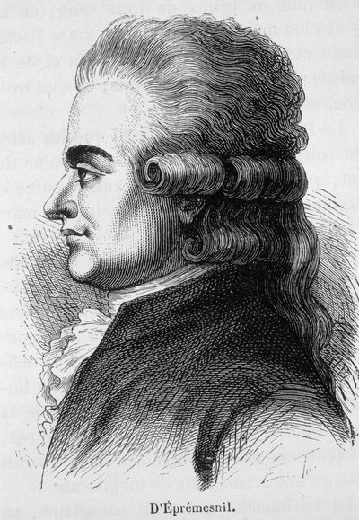 एप्रमेस्निल का पोर्ट्रेट, फ्रांसीसी मजिस्ट्रेट और राजनीतिज्ञ (1746 - 1794) - हेनरी मार्टिन द्वारा "" ल'हिस्टोइरे डी फ्रांस "" में द्वारा फ्रेंच स्कूल