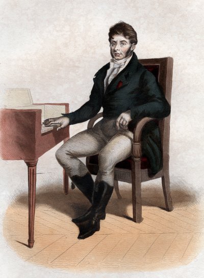 एटिने निकोलस मेहुल (1763-1817) का चित्रण, फ्रांसीसी संगीतकार। द्वारा फ्रेंच स्कूल