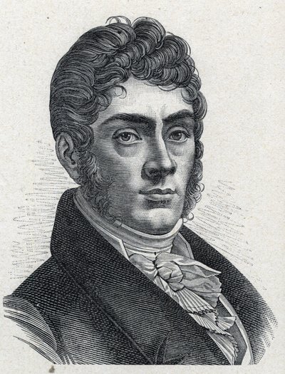 इटियेन निकोलस मेहुल (1763-1817) फ्रांसीसी संगीतकार का पोर्ट्रेट। १८८९ से उत्कीर्णन। निजी संग्रह। द्वारा फ्रेंच स्कूल
